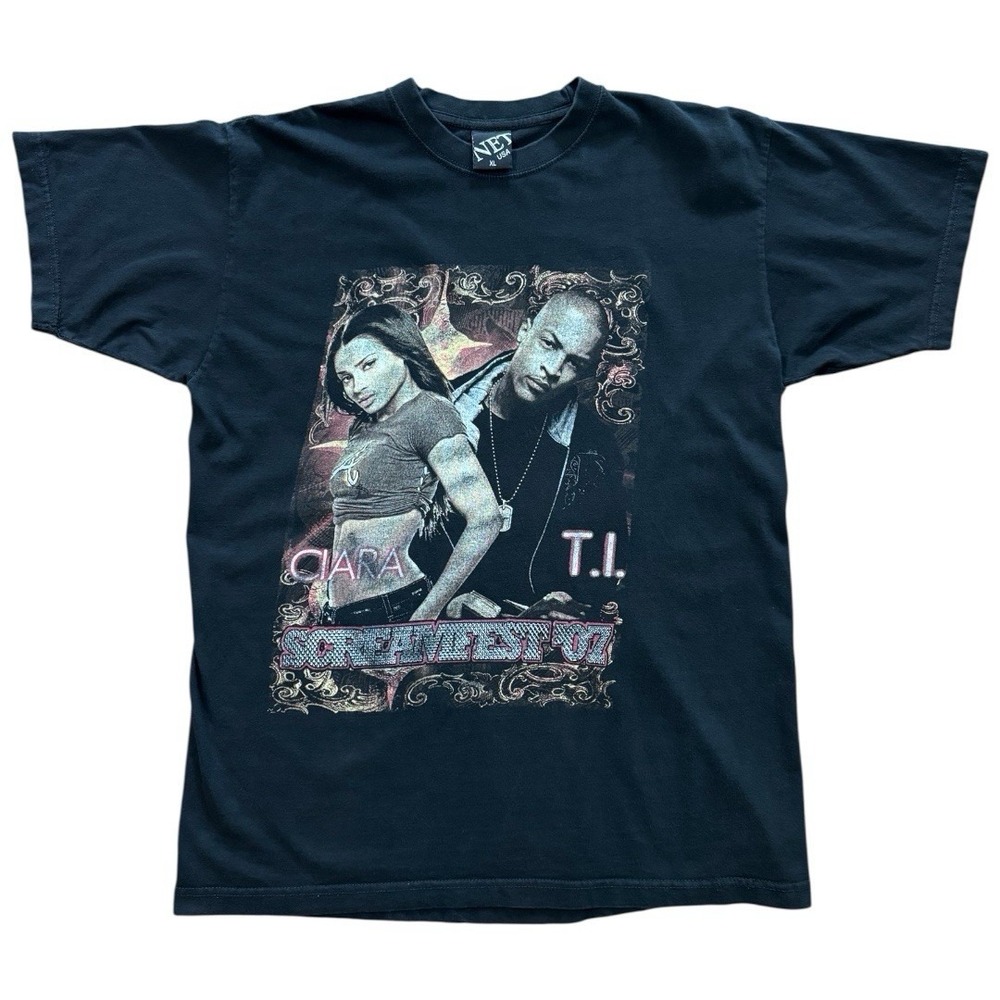 2007 Screamfest XL Ciara T.I T-pain Young Joc Lloyd Hip Hop Rap Music T-shirt